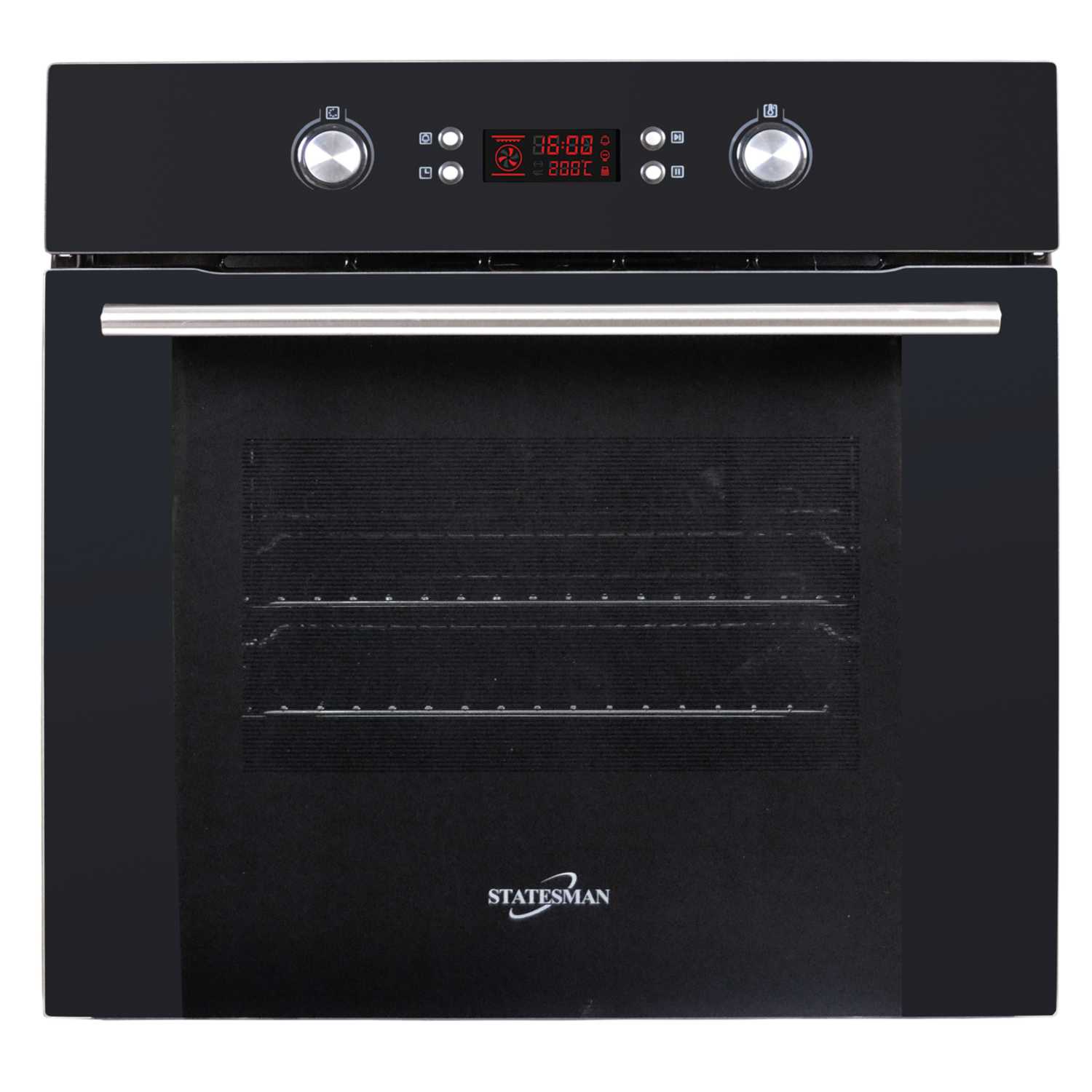 STATESMAN BSM60BL BUILT-IN FAN OVEN BLACK