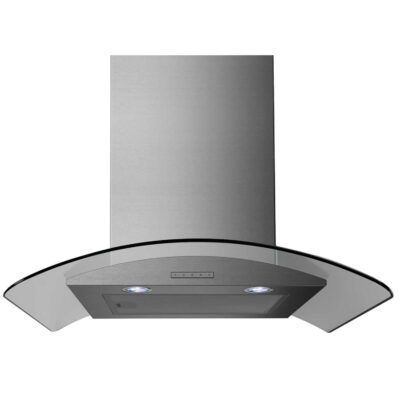 STATESMAN CGH60GS 60CM CURVED GLASS CHIMNEY COOKER HOOD S/S