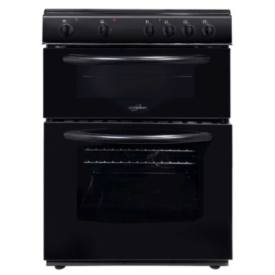 STATESMAN EDC60B 60CM DOUBLE OVEN ELECTRIC COOKER BLACK