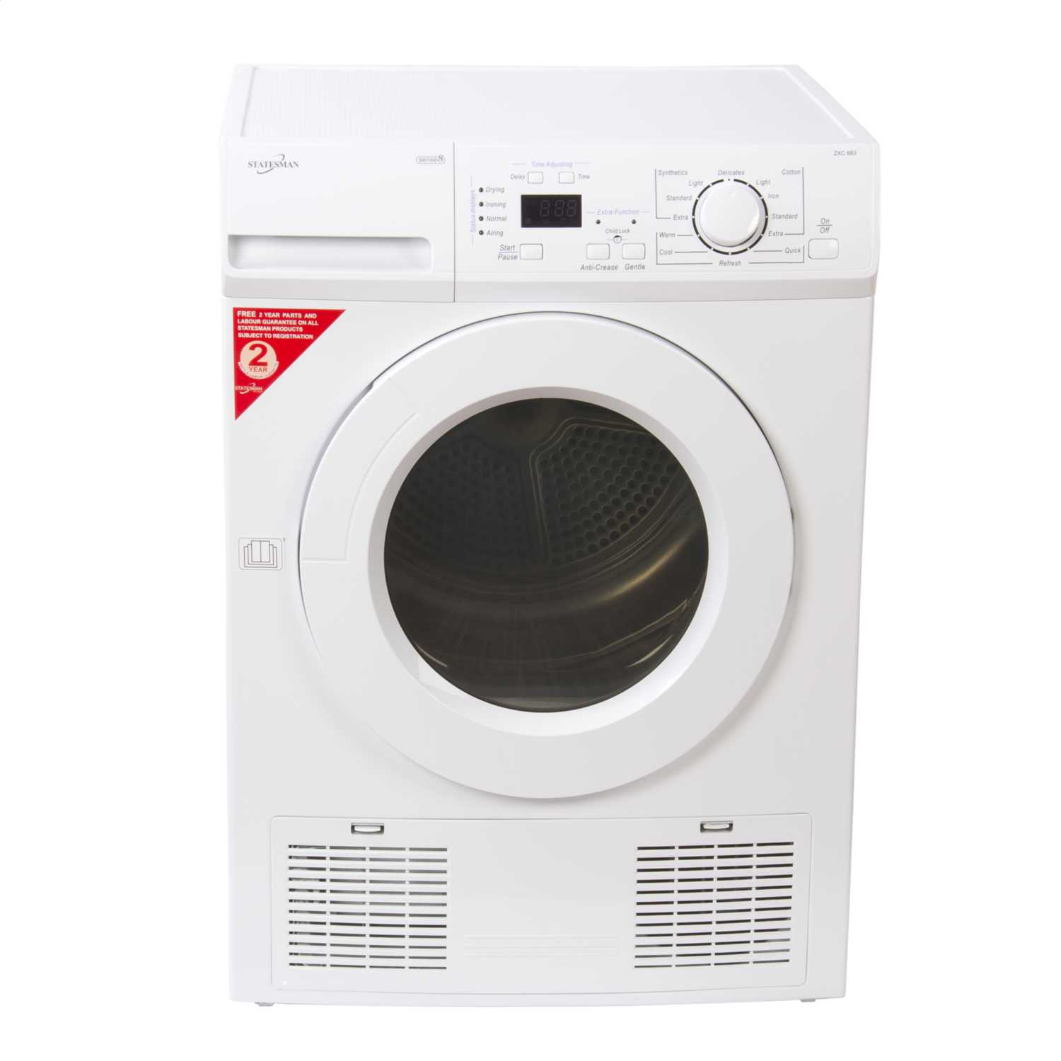 STATESMAN ZXC683W 8KG CONDENSER TUMBLE DRYER